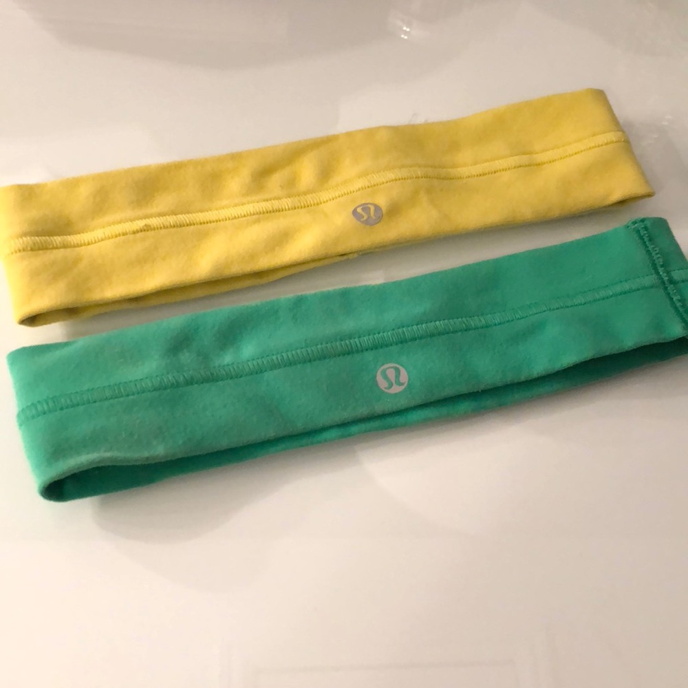 Yellow and green lulu headbands